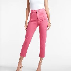NEVER WORN!! Super High Waisted Pink Mom Jeans